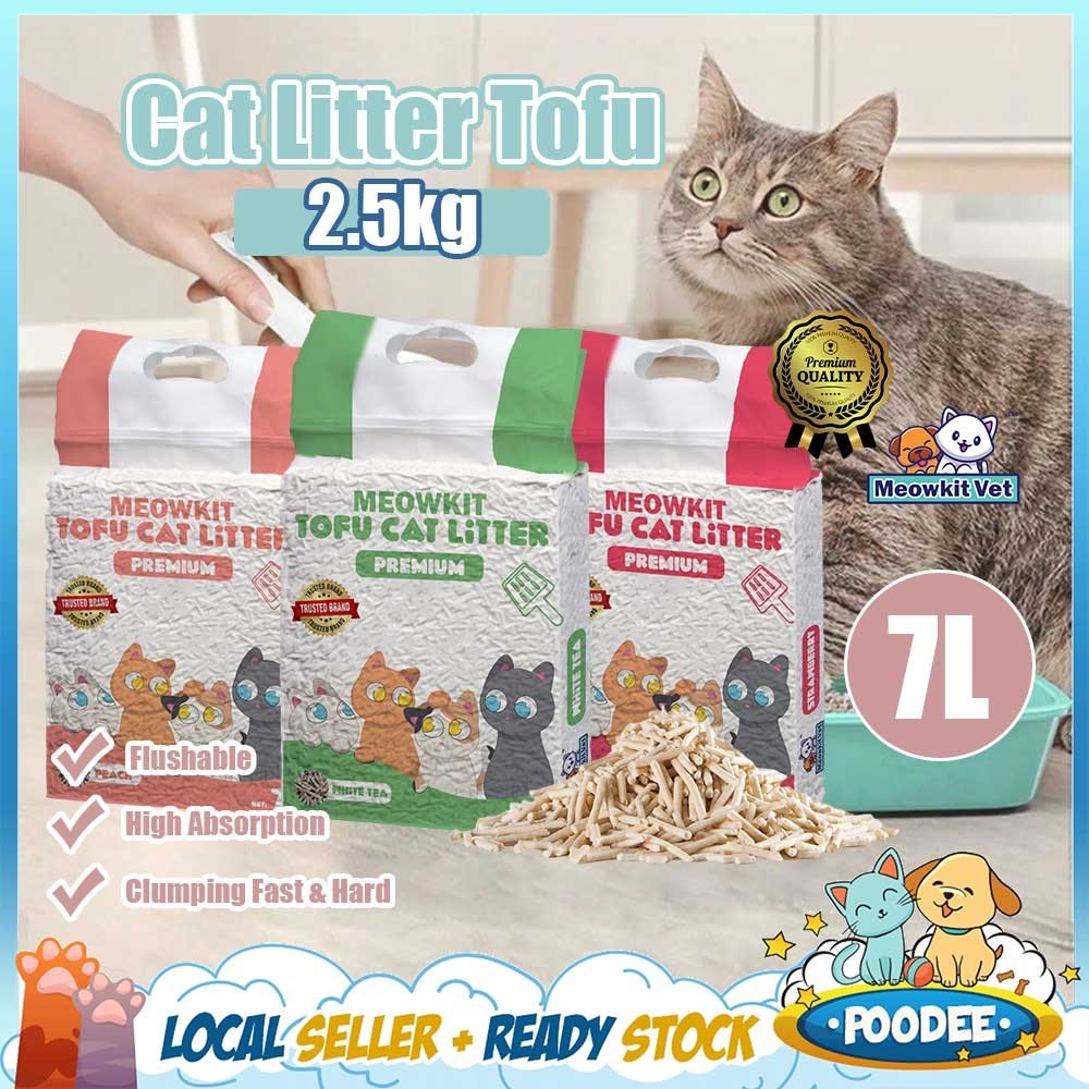 Poodee Pasir Tofu 7l Super Clumping Cat Litter Tofu Cat Litter 7l Pasir