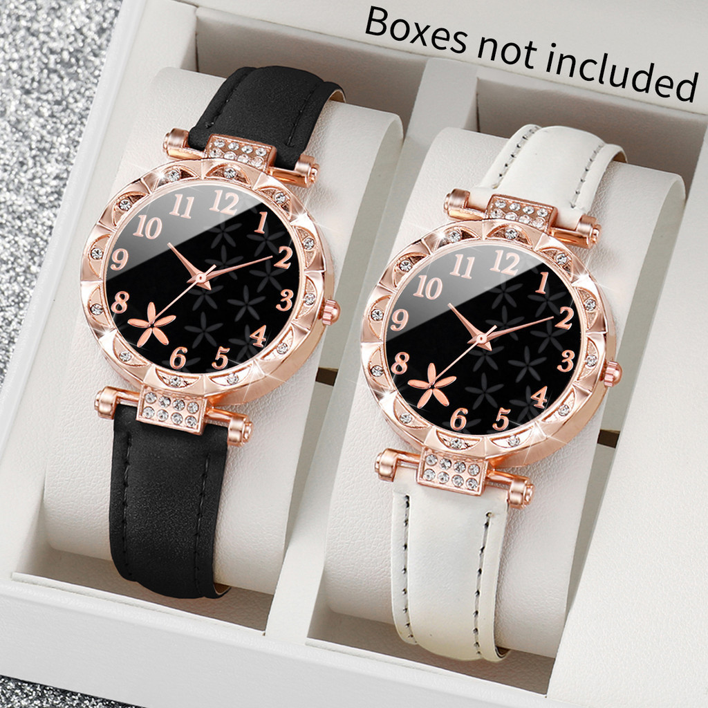 Latest Friendship Woman Watch Exquisite Leather Strap Flower Dial ...