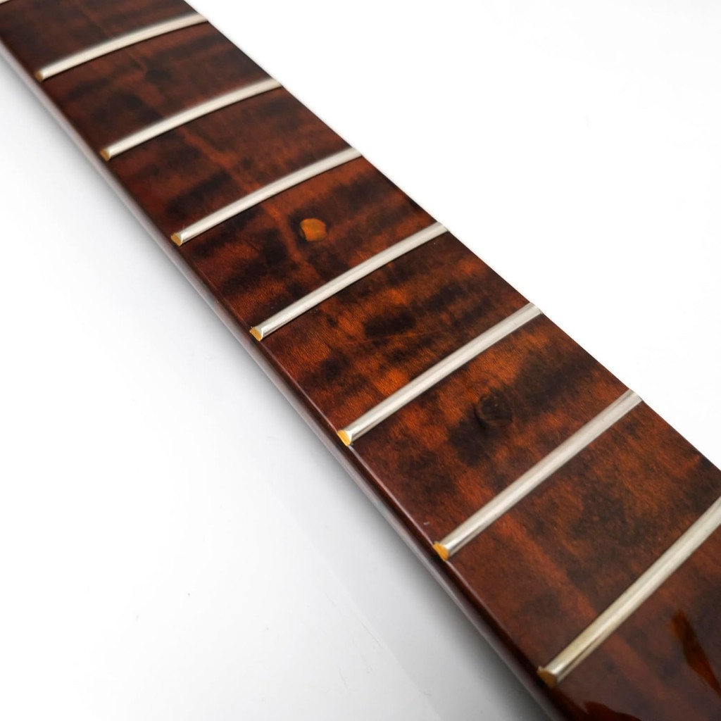 Electric Guitar Neck Tiger Roasted Flame Maple 21 Frets Tuning Rod ...