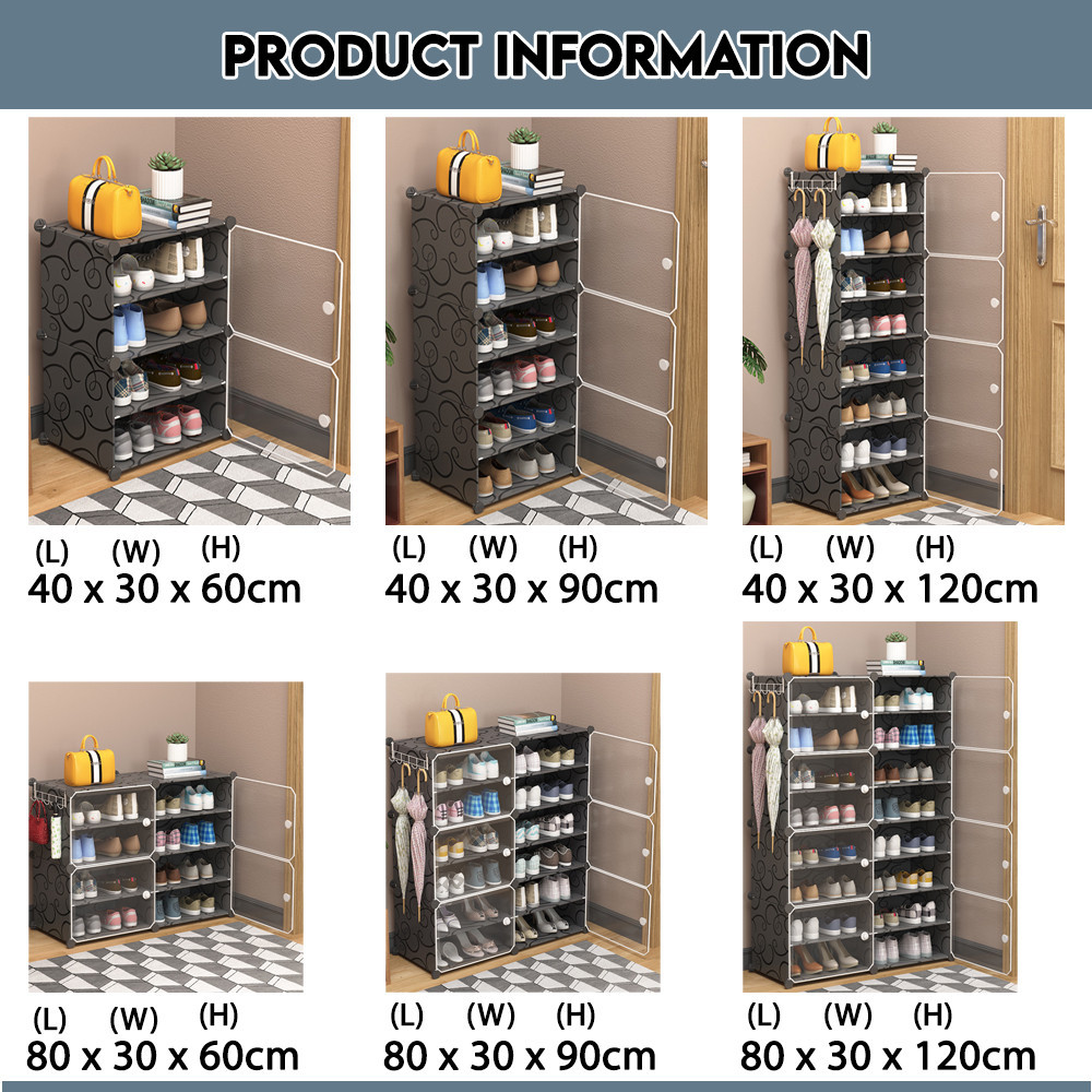 Encora Shoe Rack With Door Storage Rak Kasut Shoes Organizer Rak ...