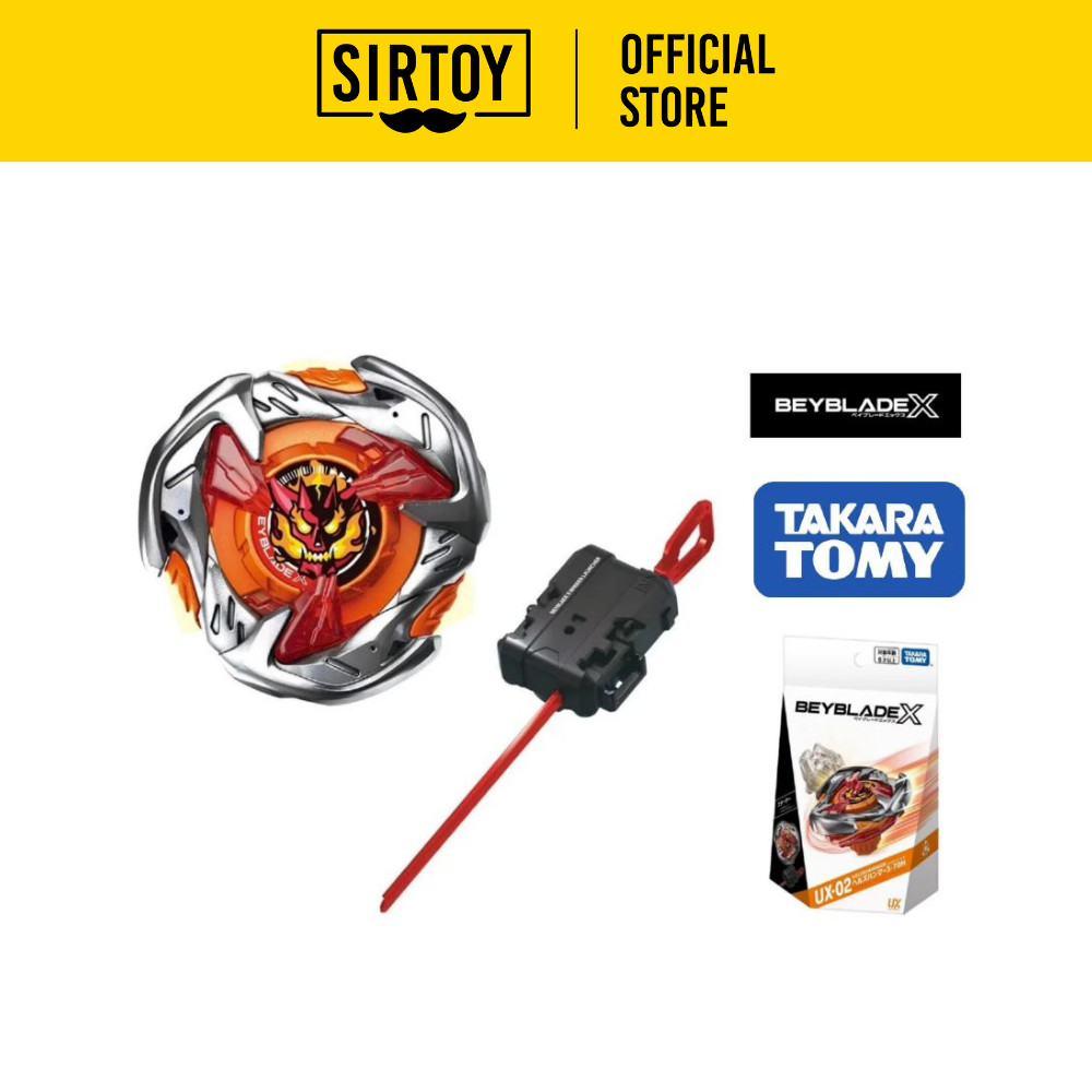 BEYBLADE X UX-02 Starter Hell's Hammer 3-70H with Winder Launcher