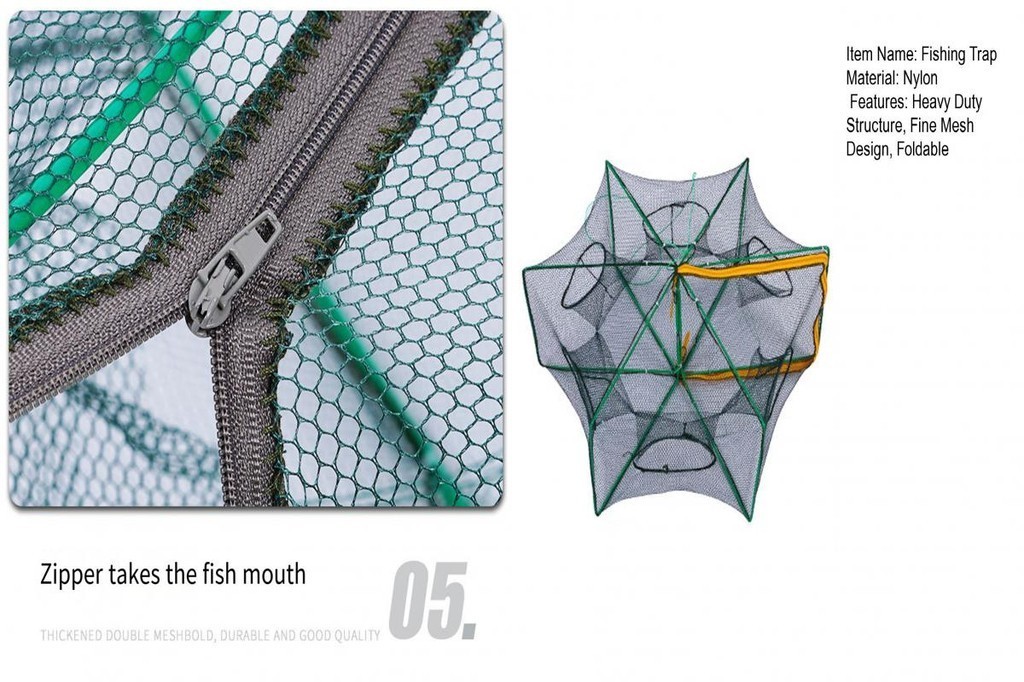 nin Heavy Duty Fish Net Foldable Shrimp Net Portable Foldable Fishing ...