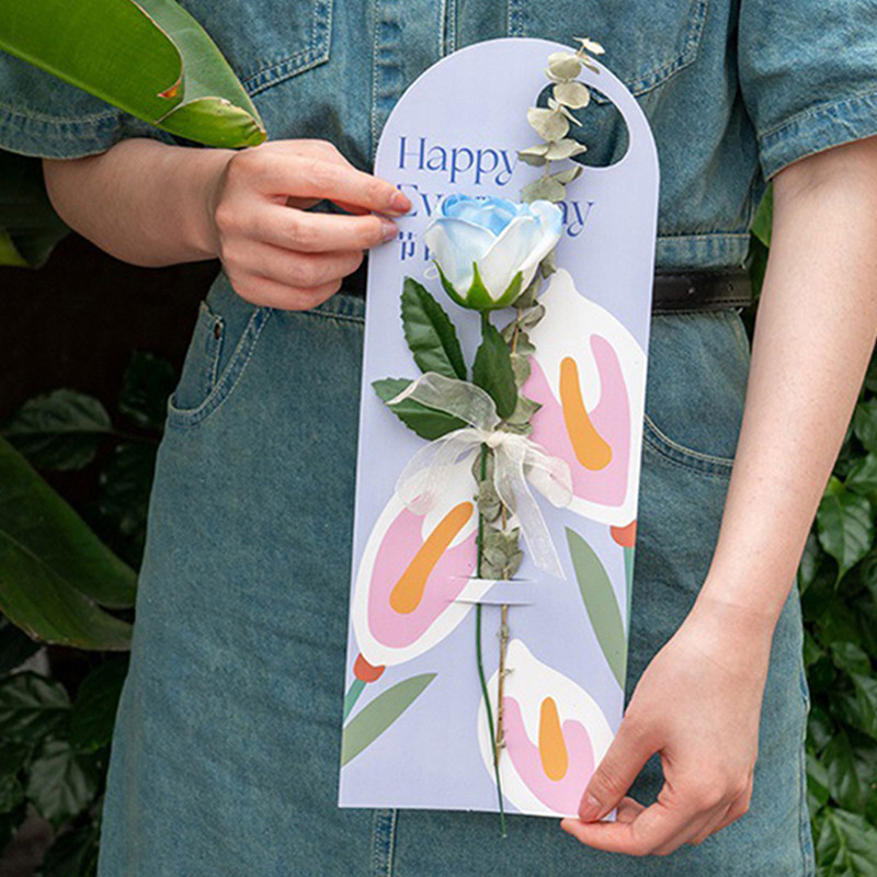 Single Flower Packing Box Women's Day Simple Flower Wrapping Cardboard ...