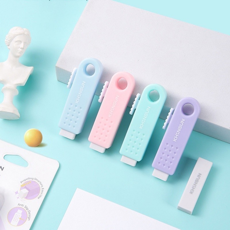 Protable Refillable Push Pull Eraser Creative Pencil Rubber Kids ...