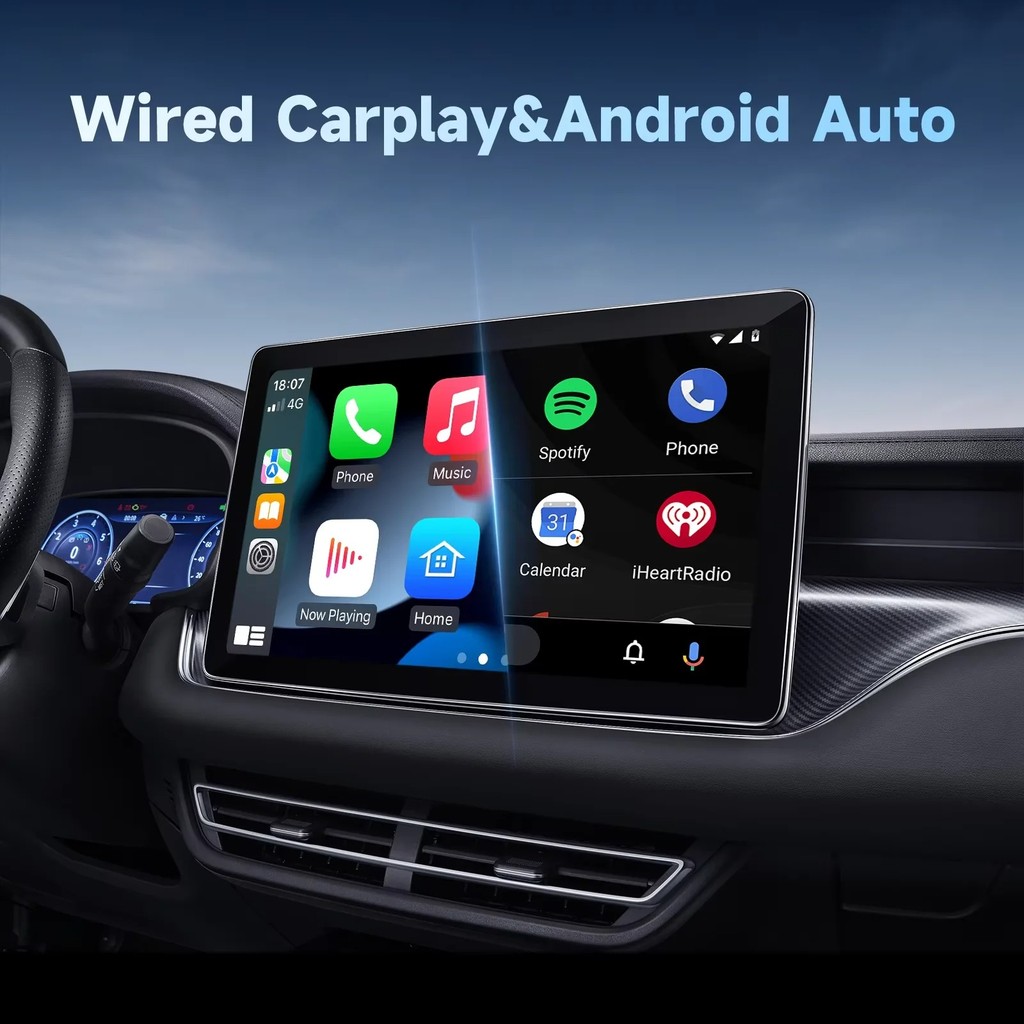 Wireless Carplay Android Auto Adapter 2 in 1 Mini Box Plug&Play CarPlay ...