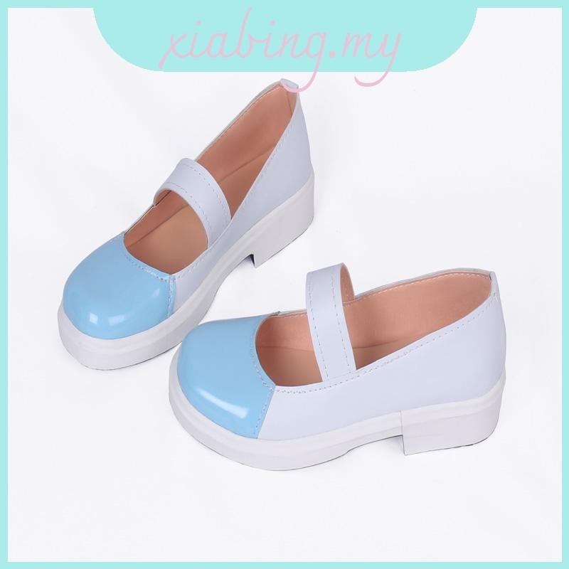 Blue Doki Stunning Doki Literature Club Monika Cosplay Shoes Women For ...