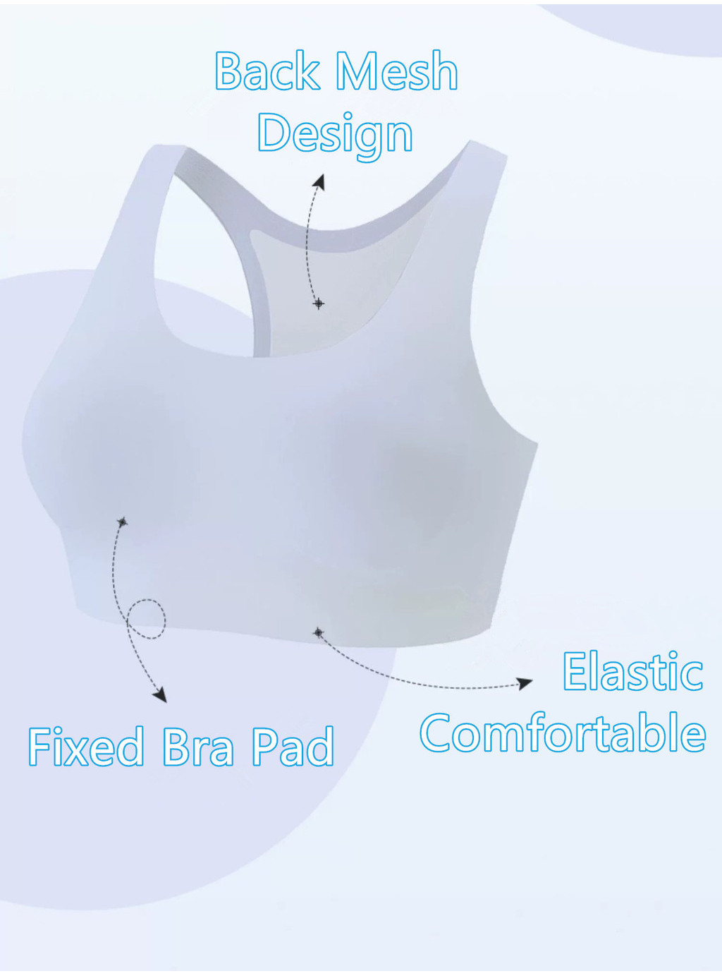 KEKEBEBE Teenage Girl Early Development Back Shaper Fixed 3D Cup Pad ...