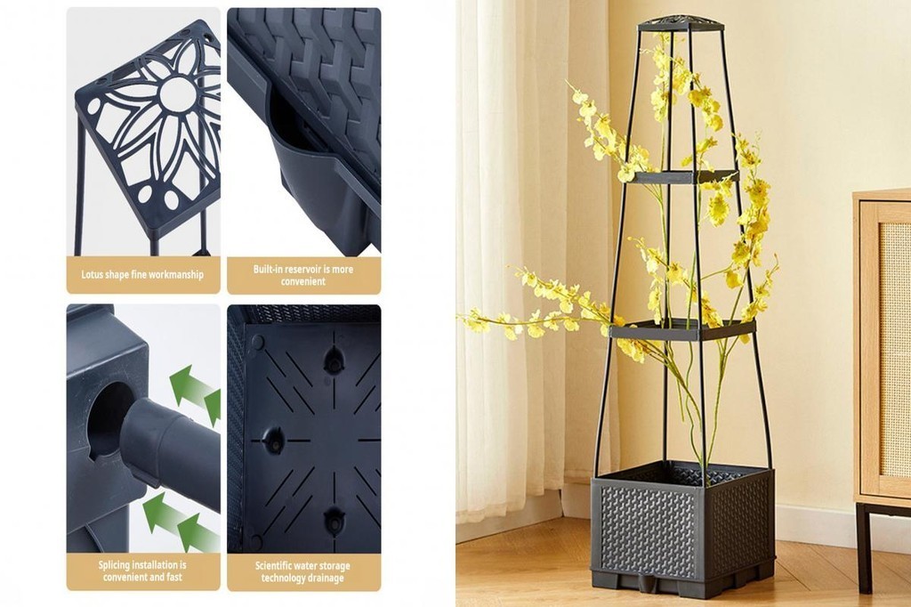 smiles| Tomato Planting Cage Planter Box with Automatic Watering System ...