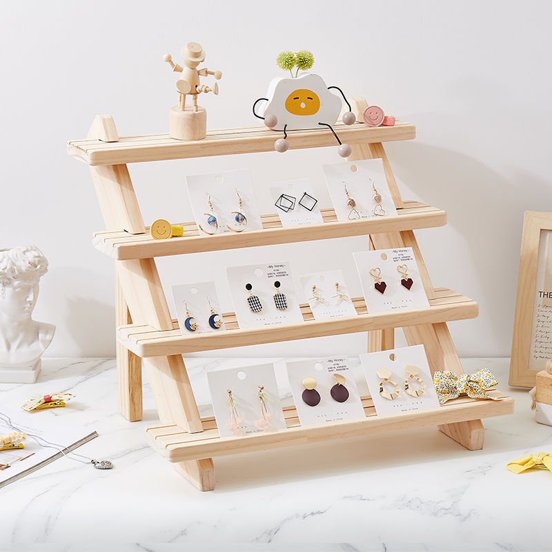 Goods Rack Display Ladder Wooden Snake Wooden Display Rack Jewelry ...
