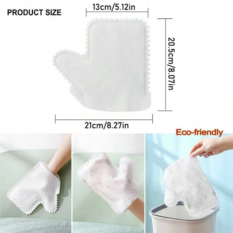 10pcs NonWoven Dust Removal Cleaning Gloves Home Kitchen Fish Scale
