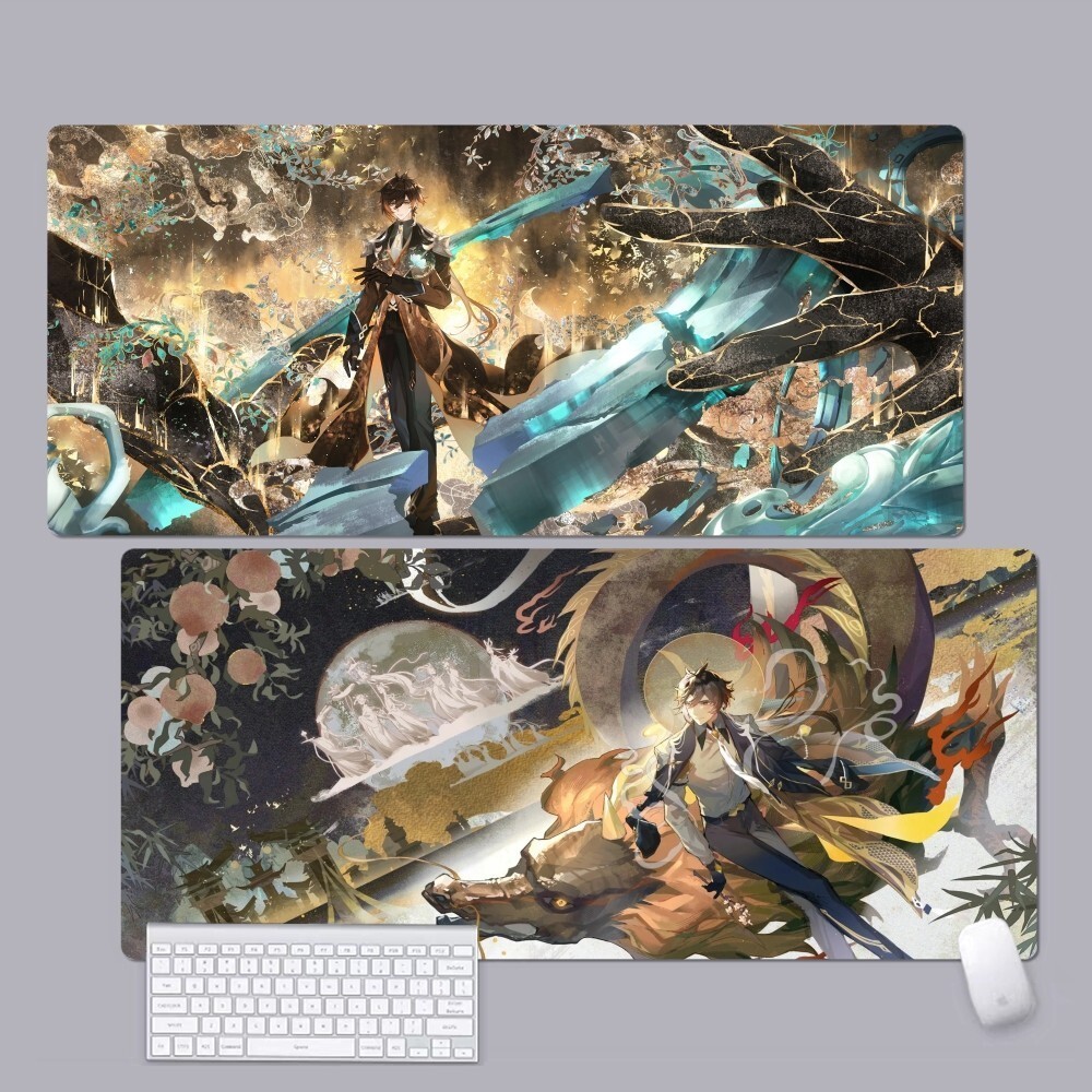 Zhongli Genshin Impact Mousepad Custom Skin Cartoon Anime Gaming Mouse