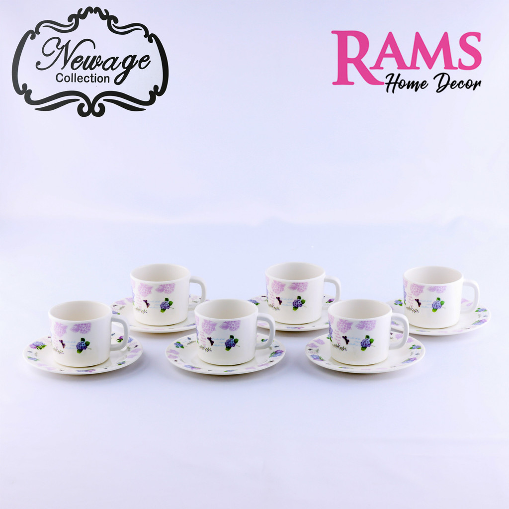 Newage 12 Pcs Melamine Cup & Saucer Set / Tea Cup Set / Tea Table Set ...