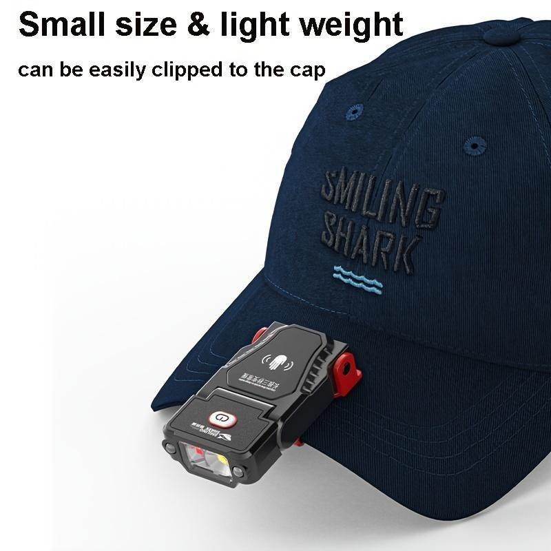 Rechargeable LED Headlight Mini Hands-free Clip On Cap Light Waterproof ...