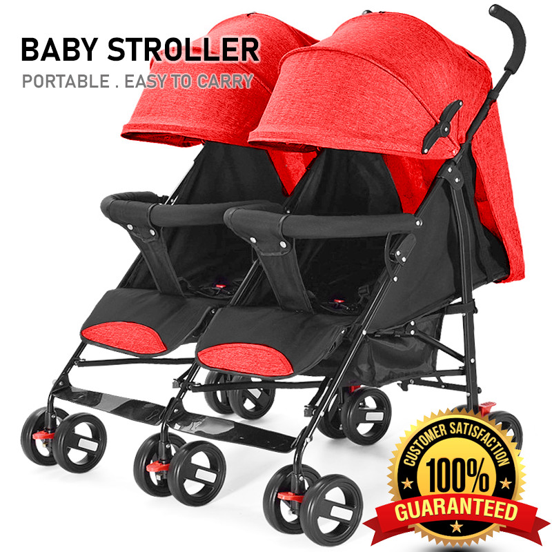 Ultralight Foldable Double Baby Twin Left Right Stroller with 12pcs Wheels for Travel Outdoor Kereta Tolak Shopee Malaysia