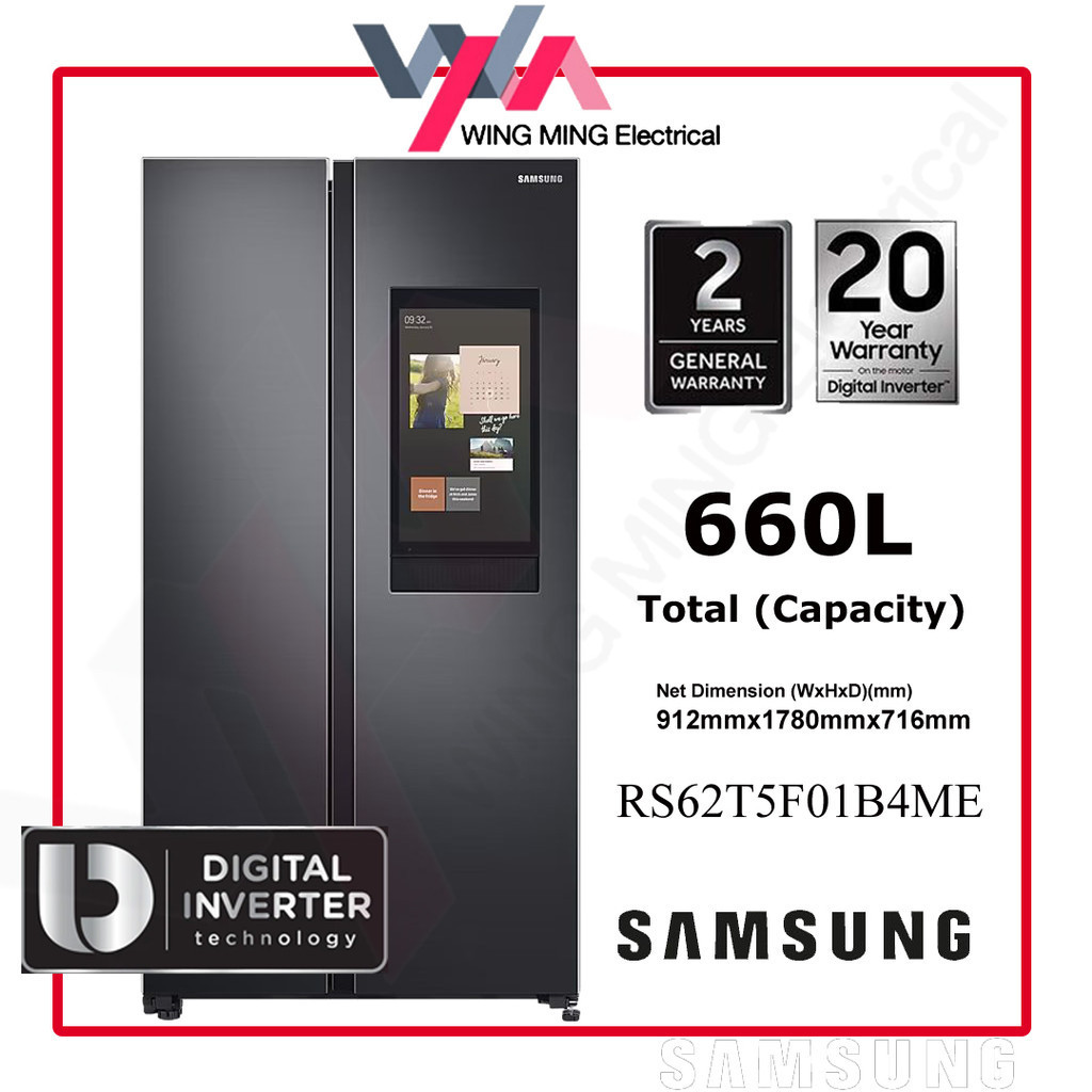 Samsung 660L Smart Refrigerator Freezer Side By Side 2 Door/Peti Ais 2