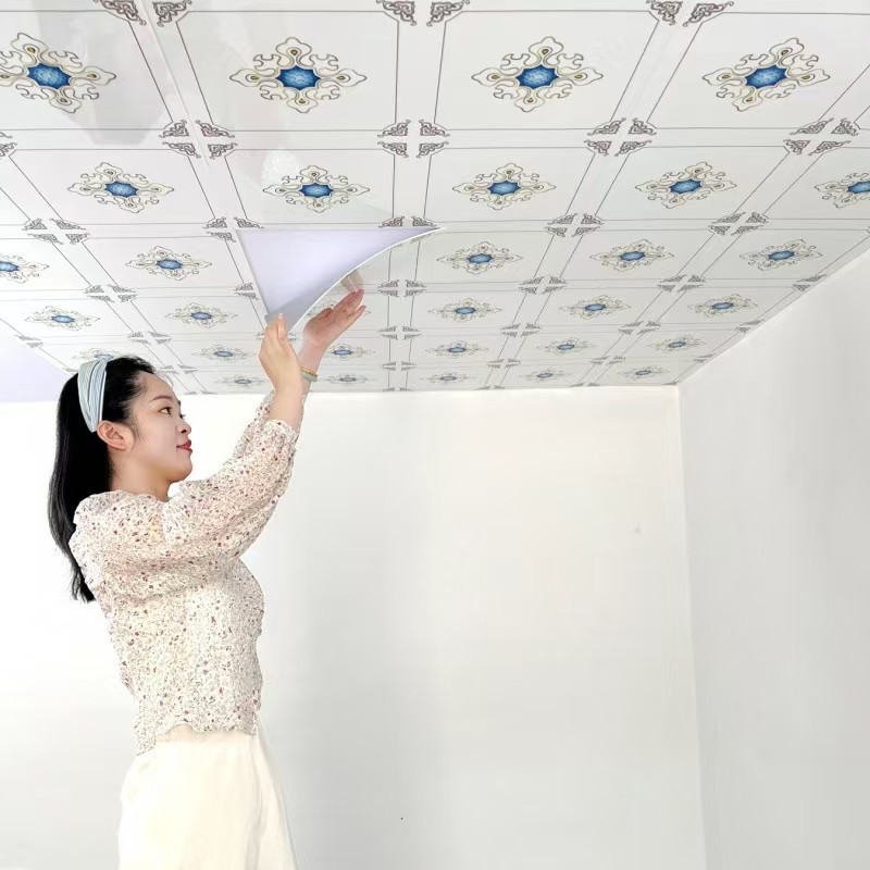 NEW 30x30 Ceiling wallpaper 3d stereo wall sticker ceiling living room ...