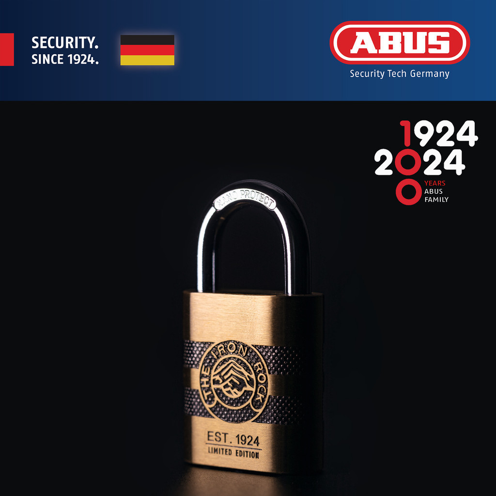 ABUS 100/100 Lucchetto In Grigio | AB100/100 | Sicurezza Resistente Per Oggetti Di Valore