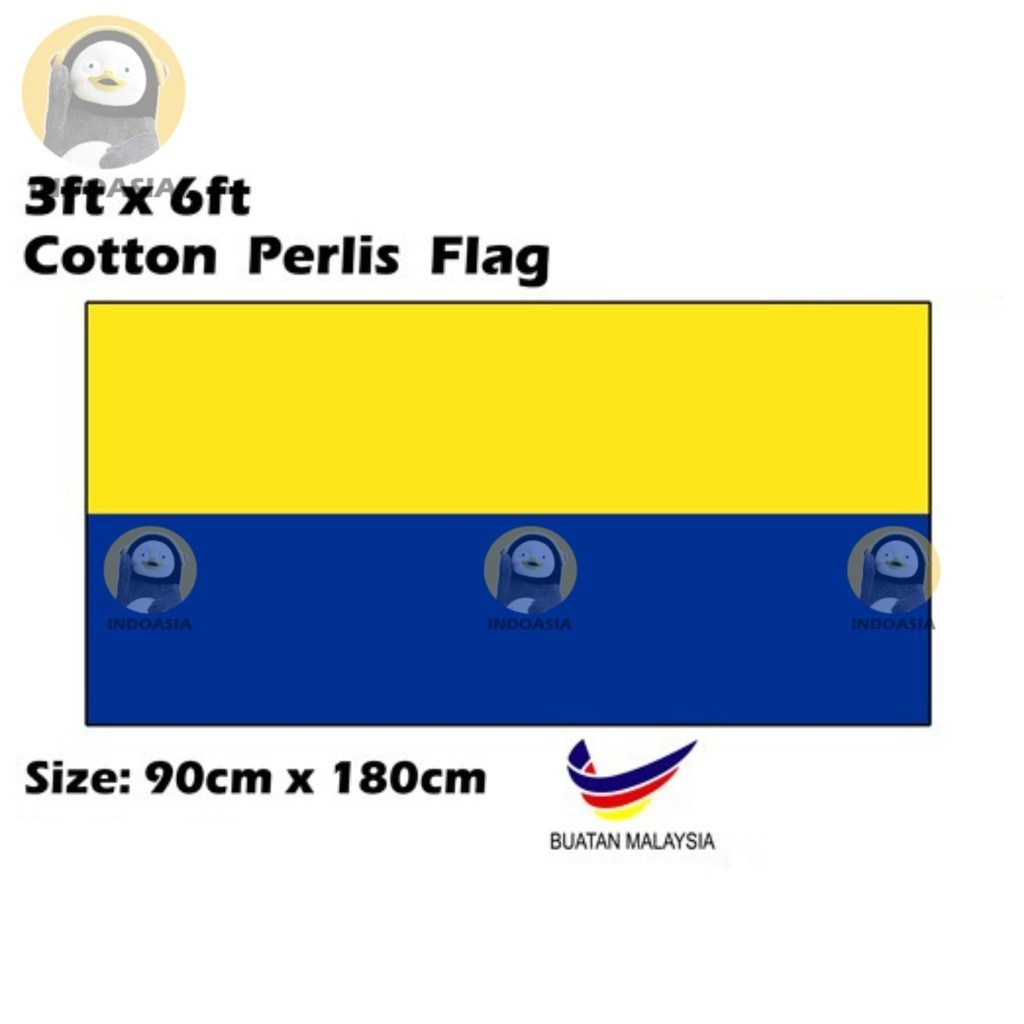 Bendera Perlis Flag Cotton Perlis Flag 3x6ft 90cm X 180cm | Shopee Malaysia