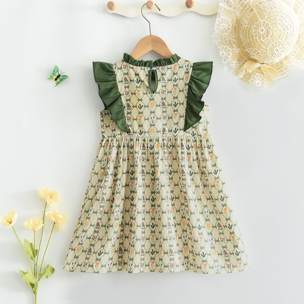 Bear Leader Summer Green Princess Dresses Kids Clothing Fashion Flower ...