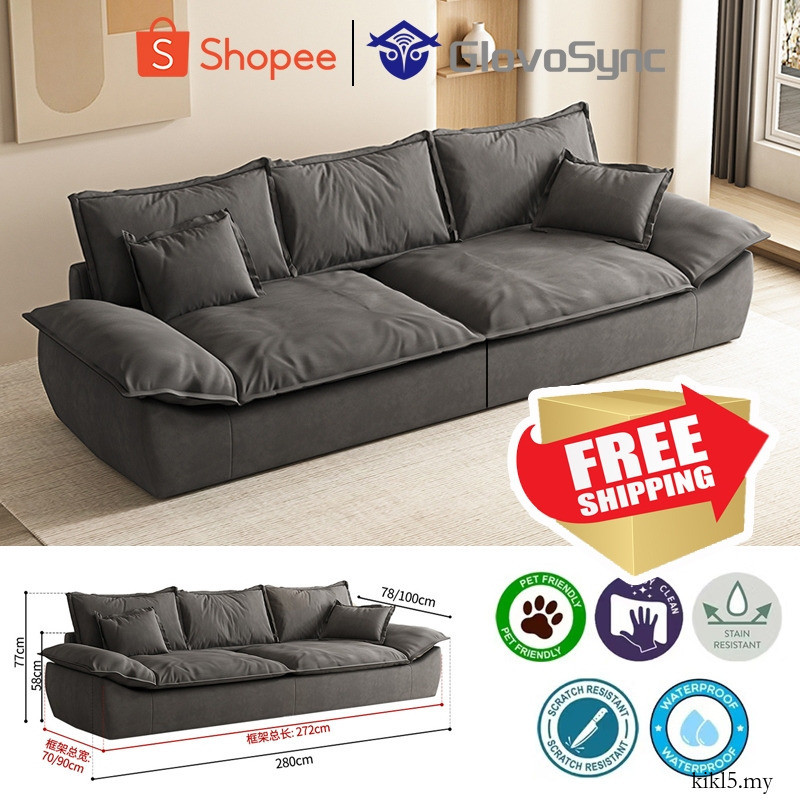 KJK LOCAL Sectional Cloud Couch For Living Room Sleeper Sofa With ...