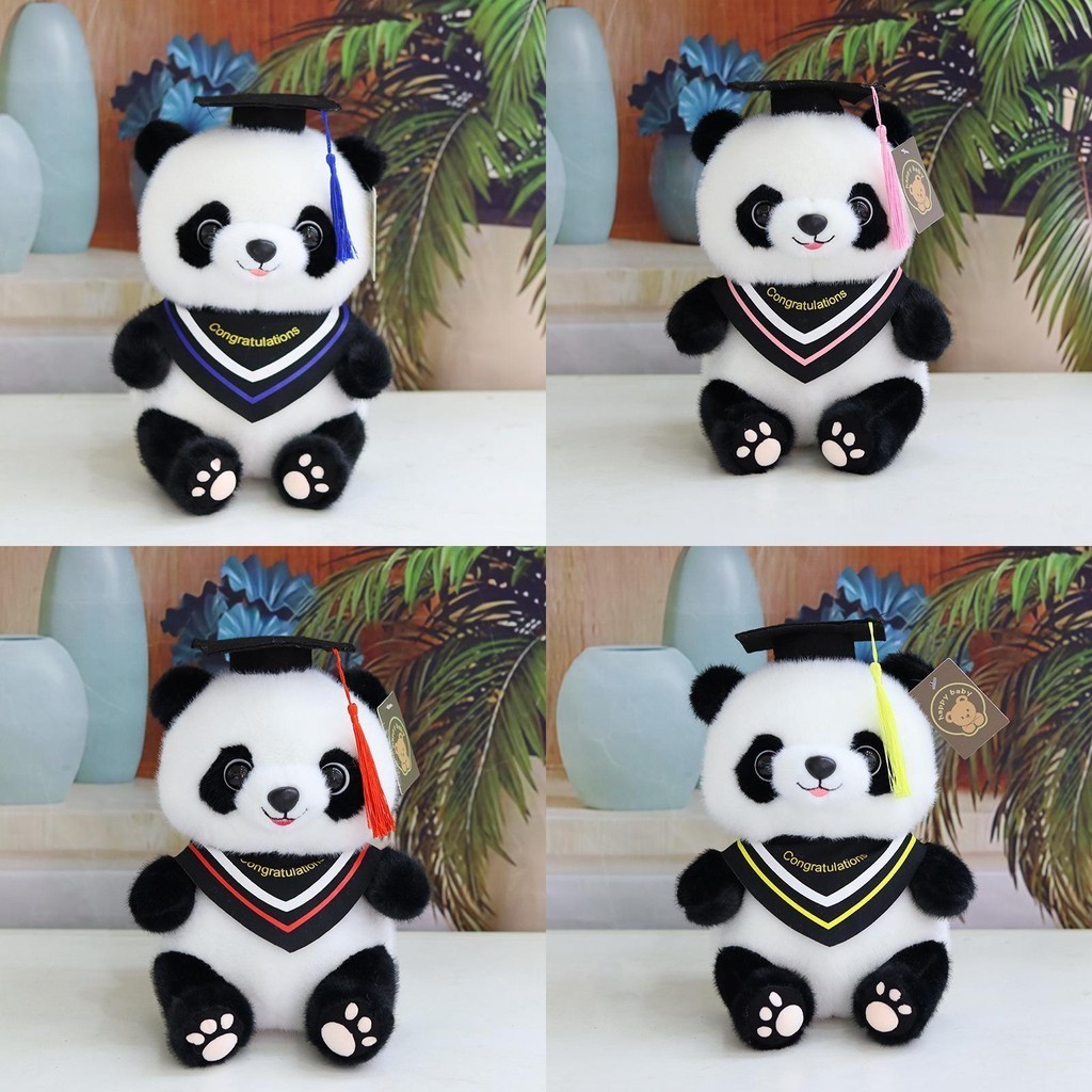 Lovable Graduation Panda Plush Adorable Stuffed Toy For Customized Logo ...
