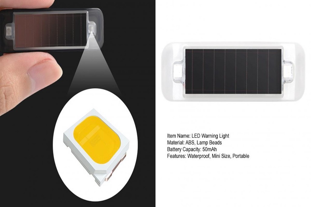 [FM] Vibrating Warning Light Compact Solar Light High Lumens Solar ...