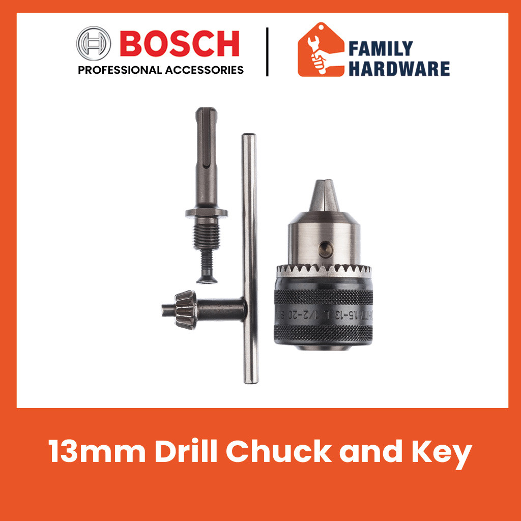 BOSCH 13mm Drill Chuck and Key 2 608 571 079 Adaptor Accessories Spare ...