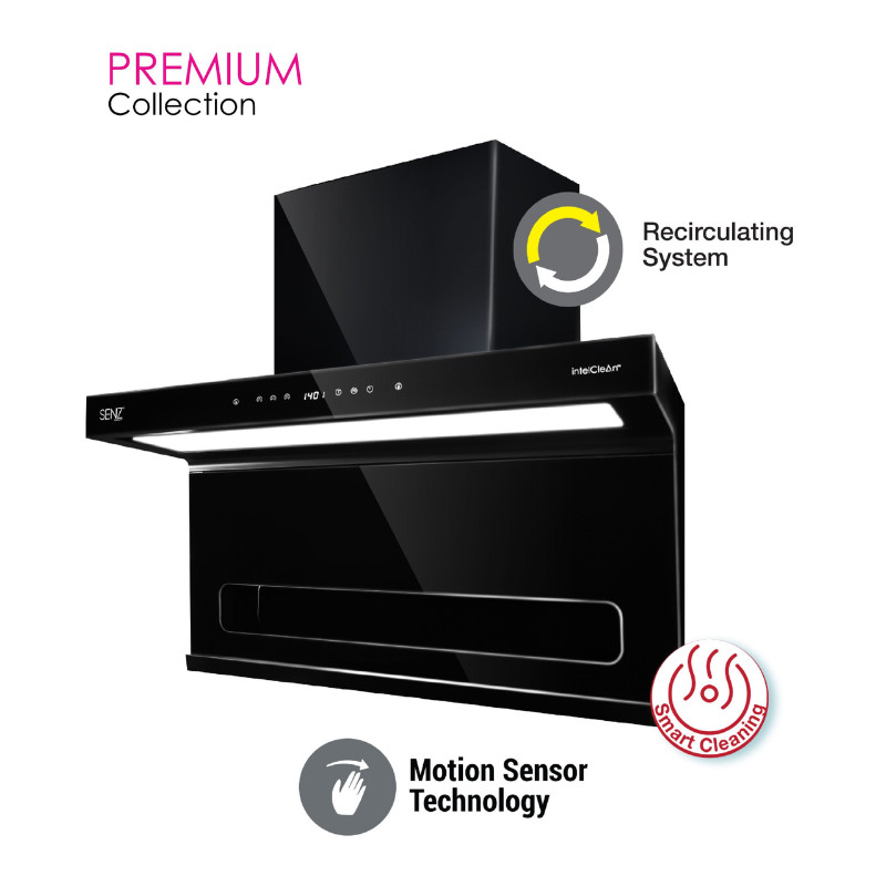 Senz SZ-CH3288AC STELLA L Shape Design Heat Pro intelClean Cooker Hood ...