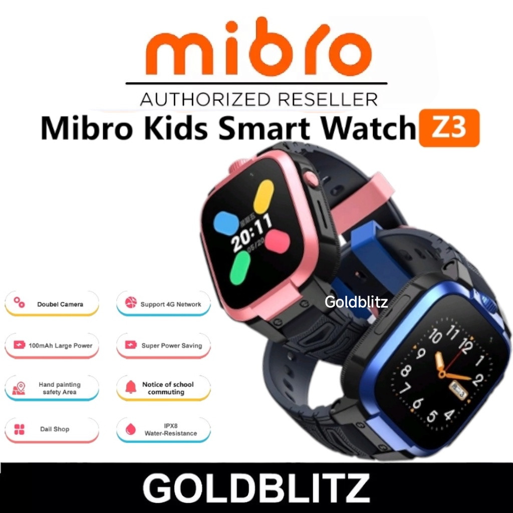 Mibro Kids Smart Watch Z3 1.3" 4G Cellular Network 2MP Dual Camera