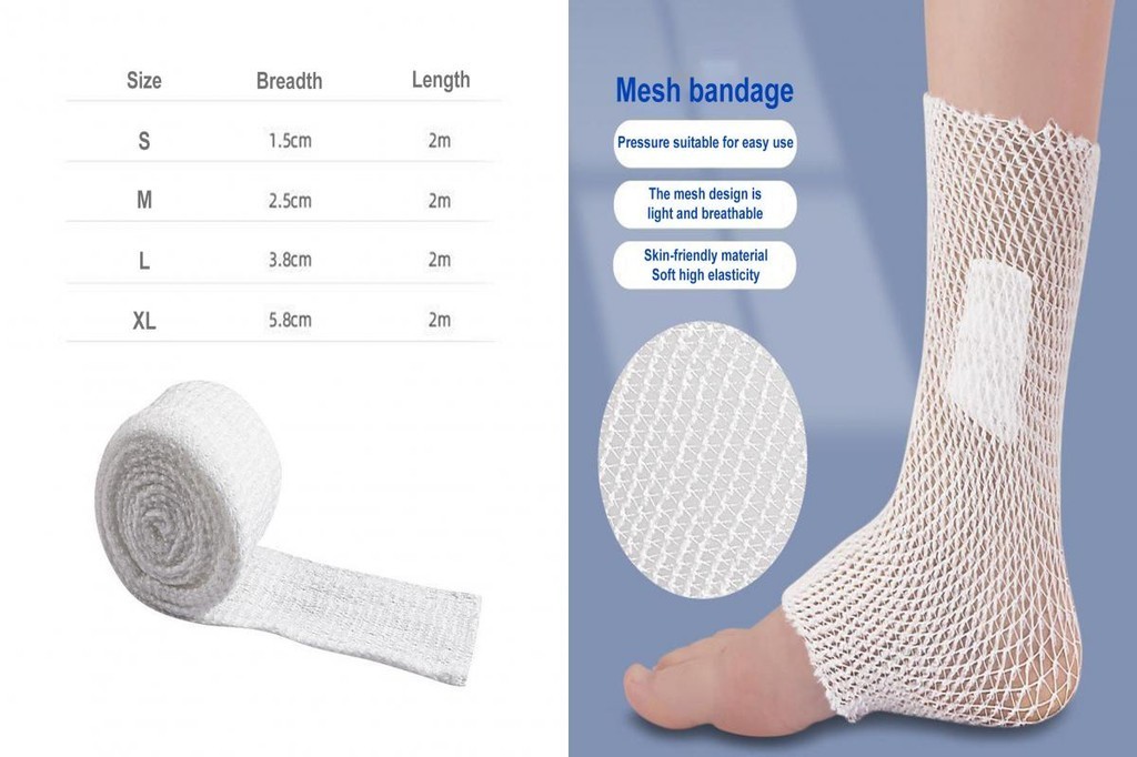 Soft Elastic Bandage Mesh Bandage Breathable Elastic Net Bandage for ...