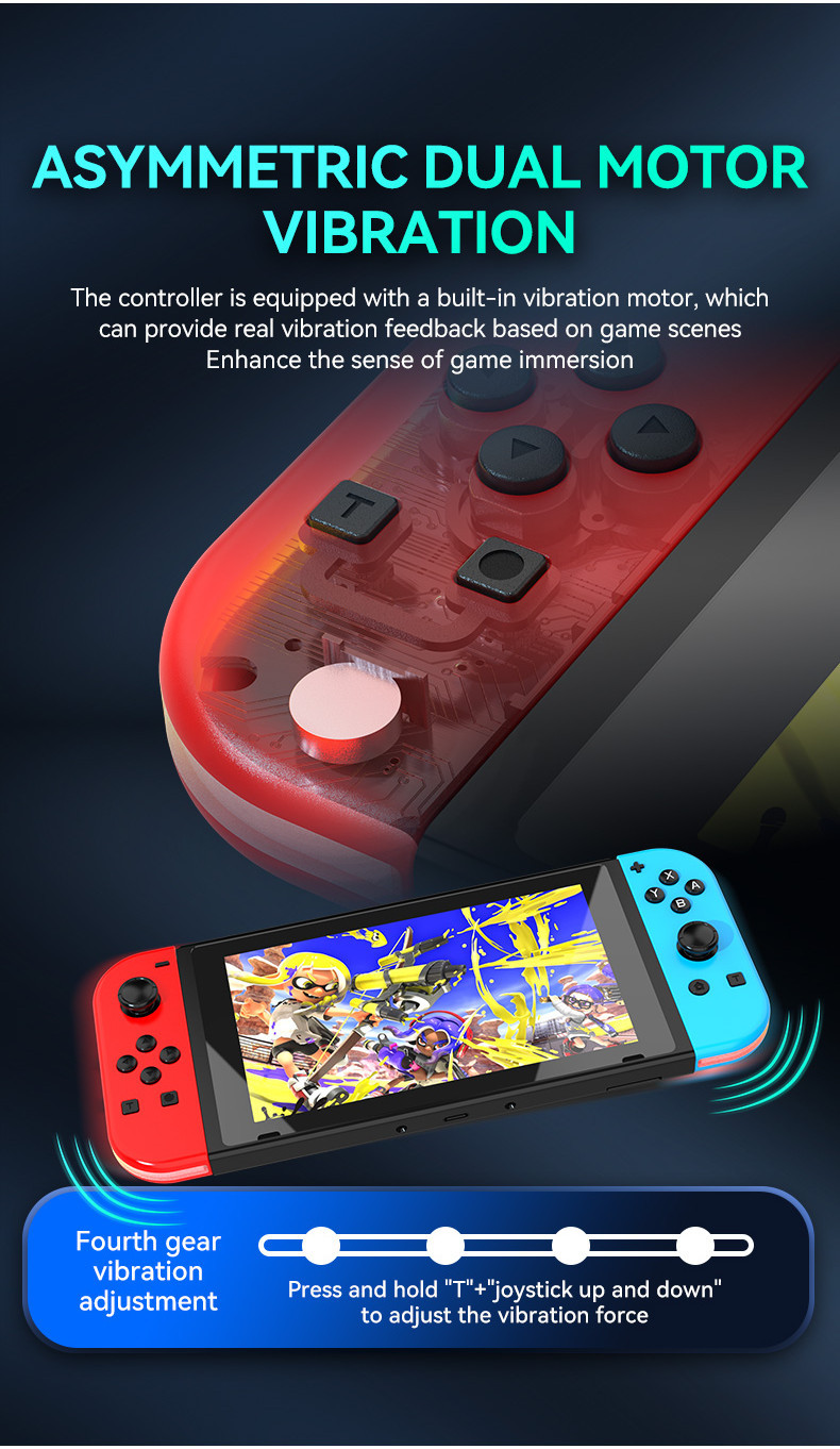 Splatoon Wireless Control JoyCon Gamepad With RGB LED For Nintendo ...