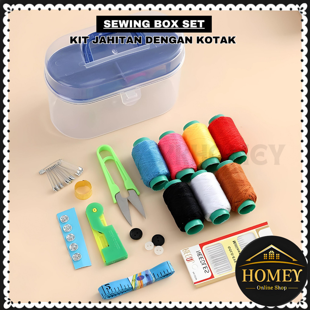 thumbnail image 2 of 90-Piece Sewing Kit – Thread, Needles, Threader, Tape Measure, Scissors, Thimble – Home & Travel 2 of 2