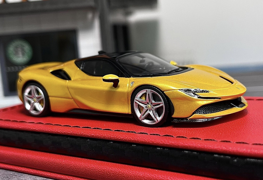 Art 1: 64 Ferrari SF90 Hard Top Supercar Resin Car Model Collection ...