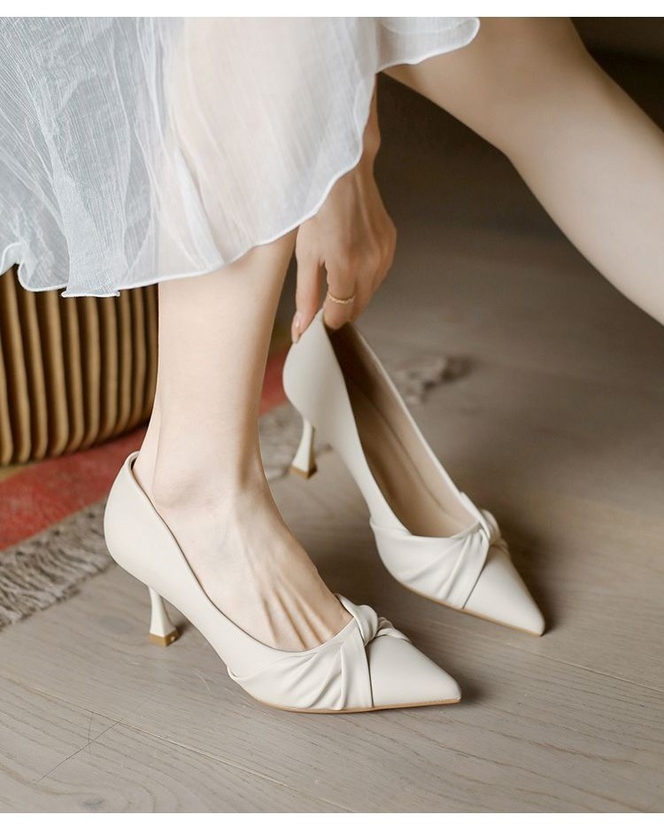 Ready Stock High Heel Shoe Spring Summer New Thin Heel Pointed Style ...