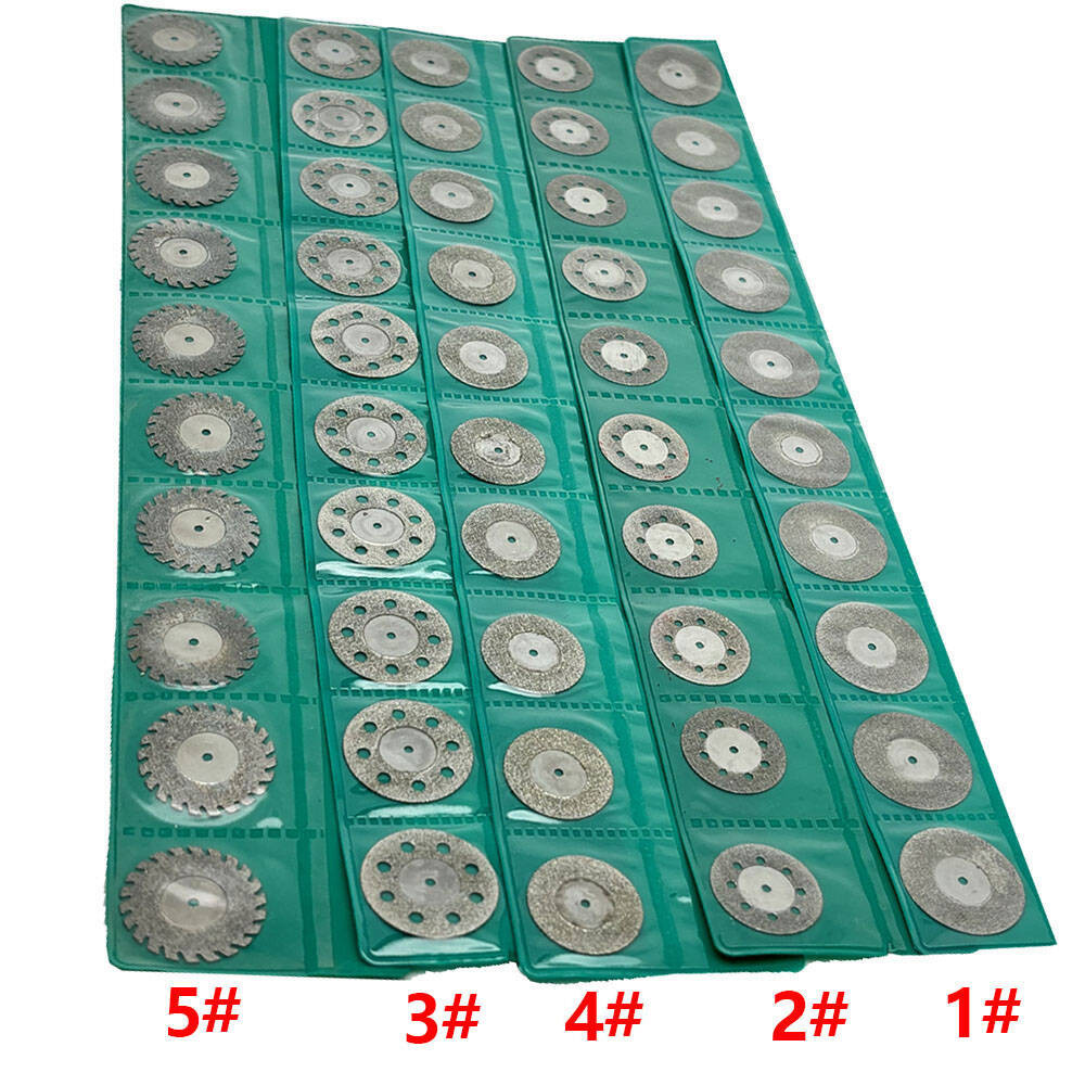 10Pcs Dental Diamond Disc Burs for Separating Polishing Ceramic Crown ...