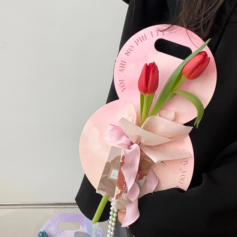 Single Flower Bouquet Handheld Packing Box Flower Wrapping Paper ...