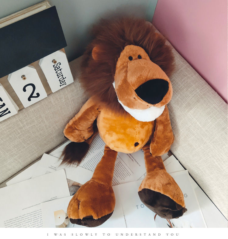 35cm Tiger Plush Toy Lion Doll Monkey Cute Ragdoll Sleeping Hug ...