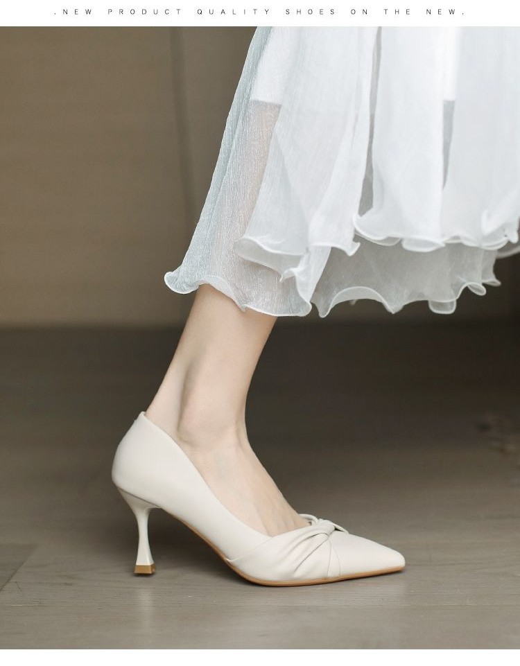Ready Stock High Heel Shoe Spring Summer New Thin Heel Pointed Style ...