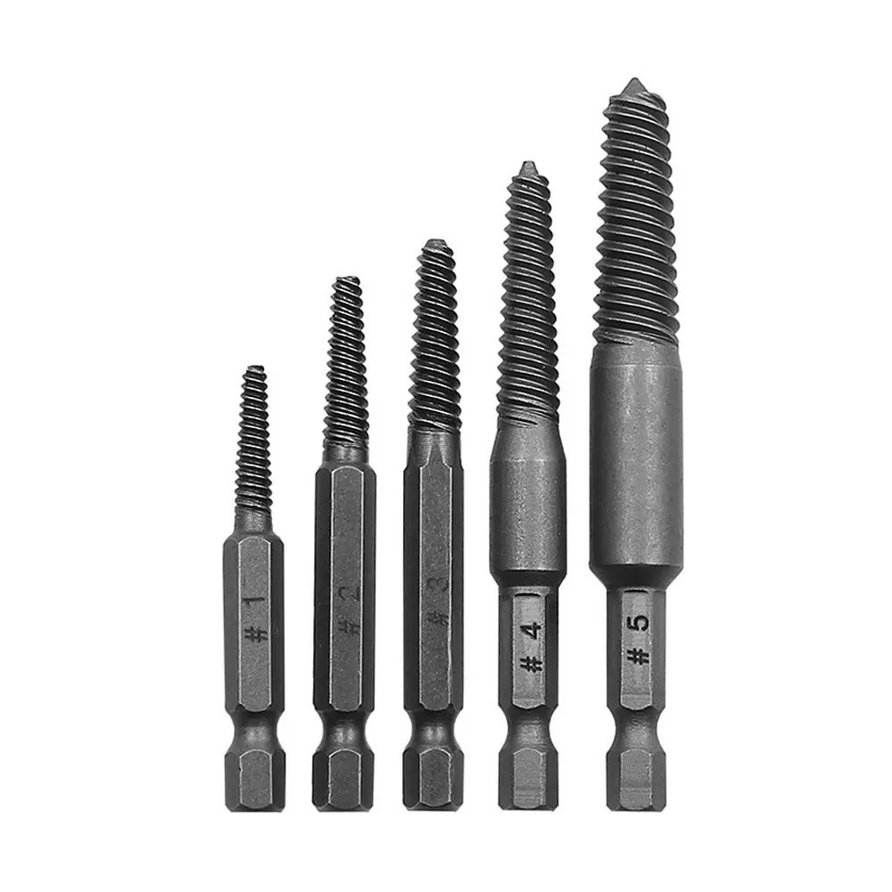 5Pcs Electric Hexagonal Shank Broken Head Screw Extractor Tool +60mm ...