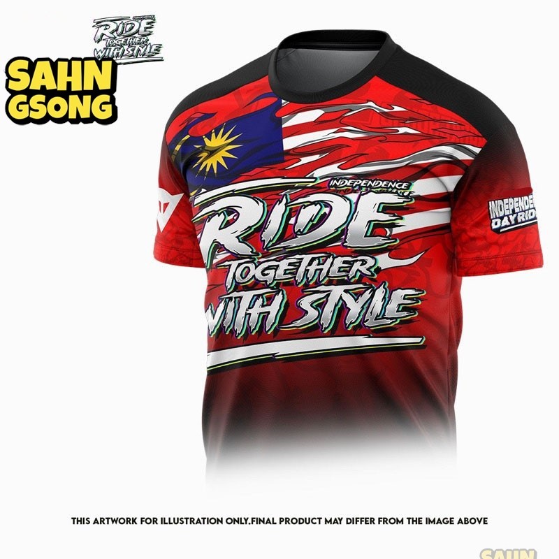 New MERDEKA RIDE WITH STYLE 67 MALAYSIA JERSI BAJU MALAYSIA 2024 ...