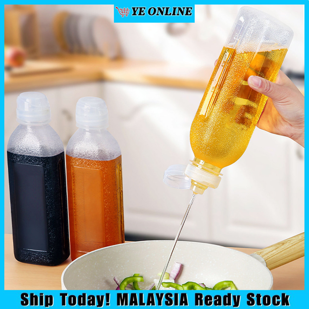 500ML Squeeze Oil Bottle Plastic Condiment Sauce Bottle Ketchup Sauce ...