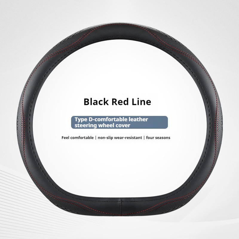 thumbnail image 2 of L'arte Pelle Genuine Leather Steering Wheel Cover Kit For 2006 Freelander 2 – Black, Sew-On 2 of 6