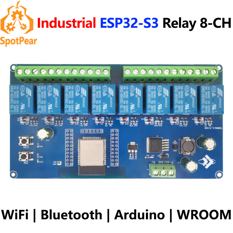 Industrial ESP32-S3 Relay 8-Channel 8-Ch ESP32-WROOM IOT WiFi Bluetooth ...