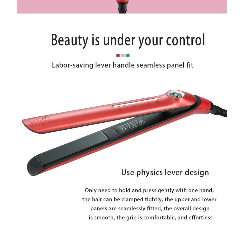 VGR V-566 Professional Hair Straightener Ceramic Coated Plate Flat Iron ...