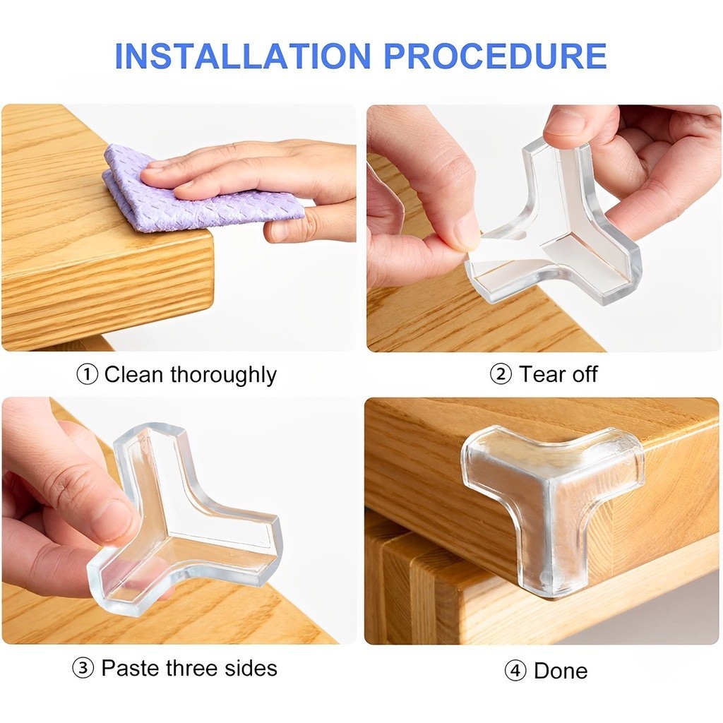 Baby Clear Corner Protectors / Furniture Corner Guard & Edge Safety ...