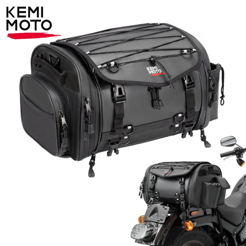 KEMIMOTO Motorcycle Tail Bags Expandable Large Capacity Travel Luggage ...