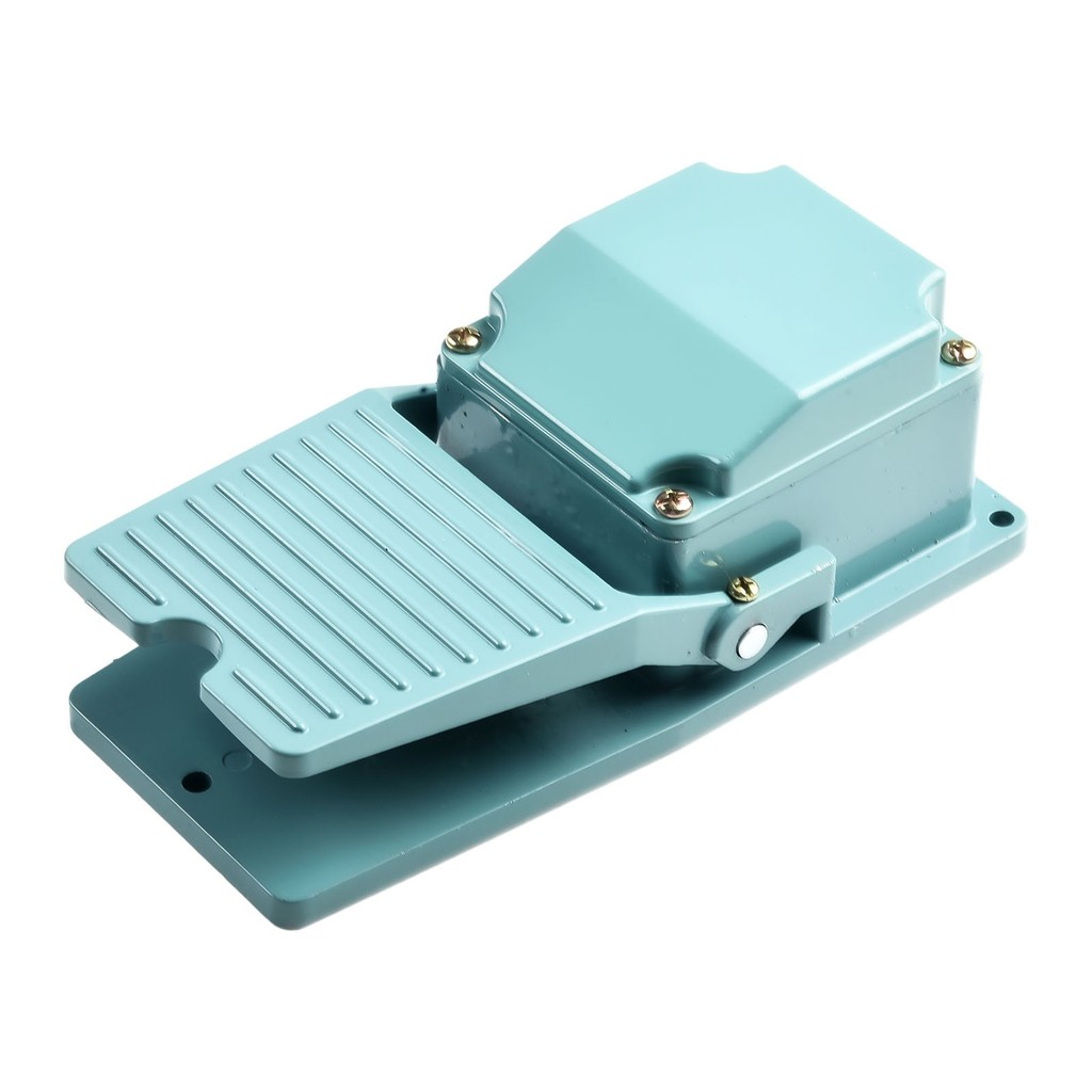 TFS-402 AC 250V 15A 1NO 1NC Treadle Pedal Foot Switch Cable Gland Green ...