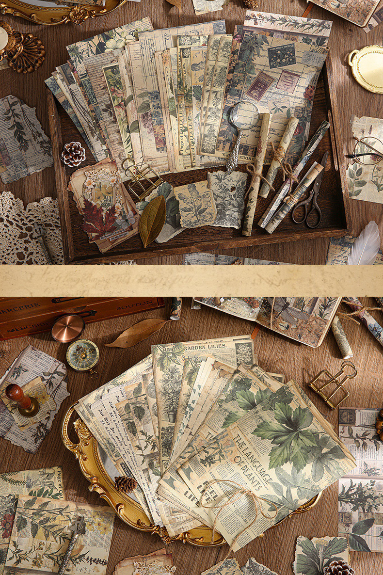 30 pcs Vintage Scrapbook Supplies Pack for Junk Journal Bullet Journals ...