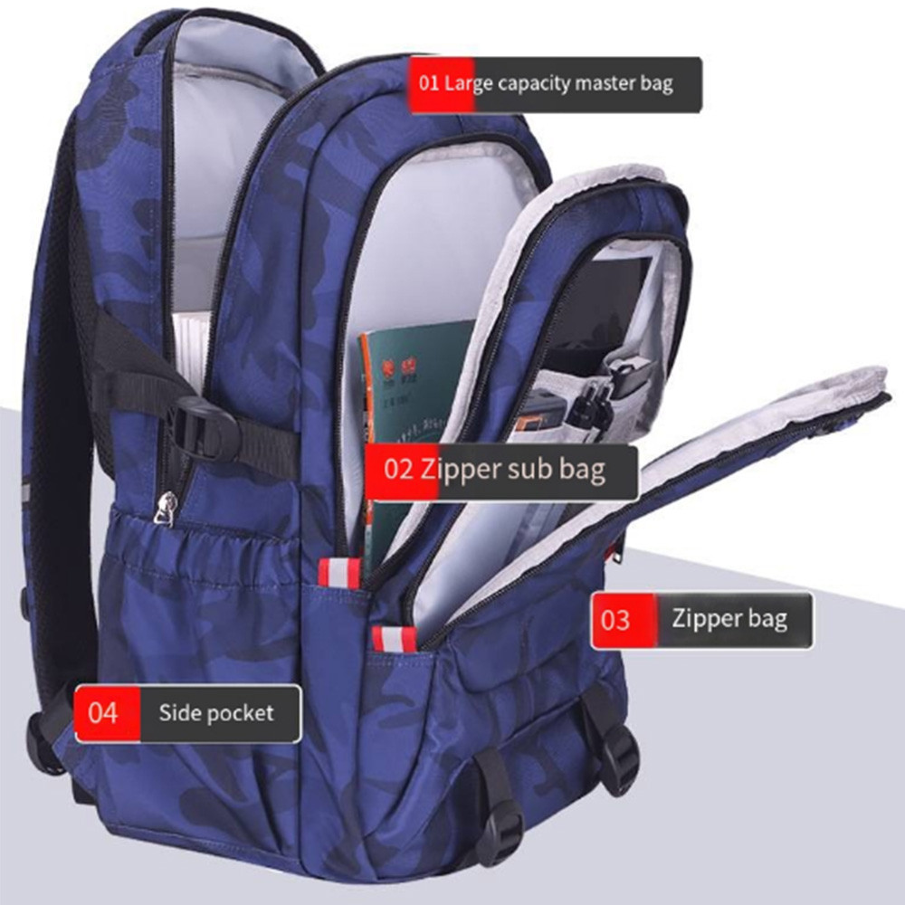 High school students load reduction spine protection backpack boys ...