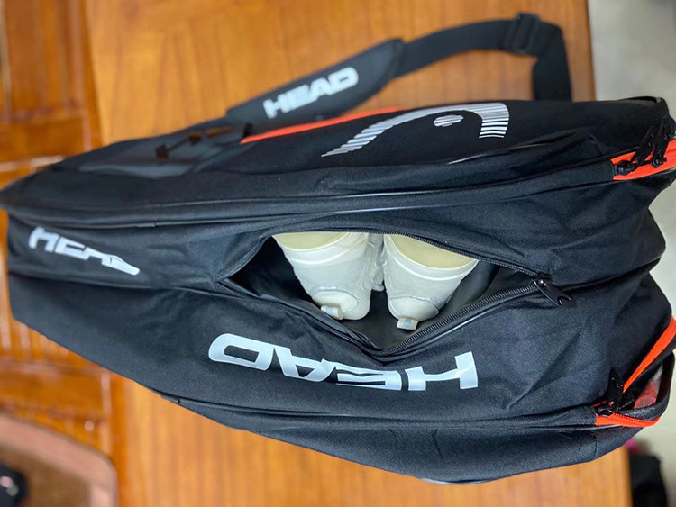 HEAD 6 Pieces Tennis Rackets Bag Hard Shell Sports Bag Large Capacity 9 ...